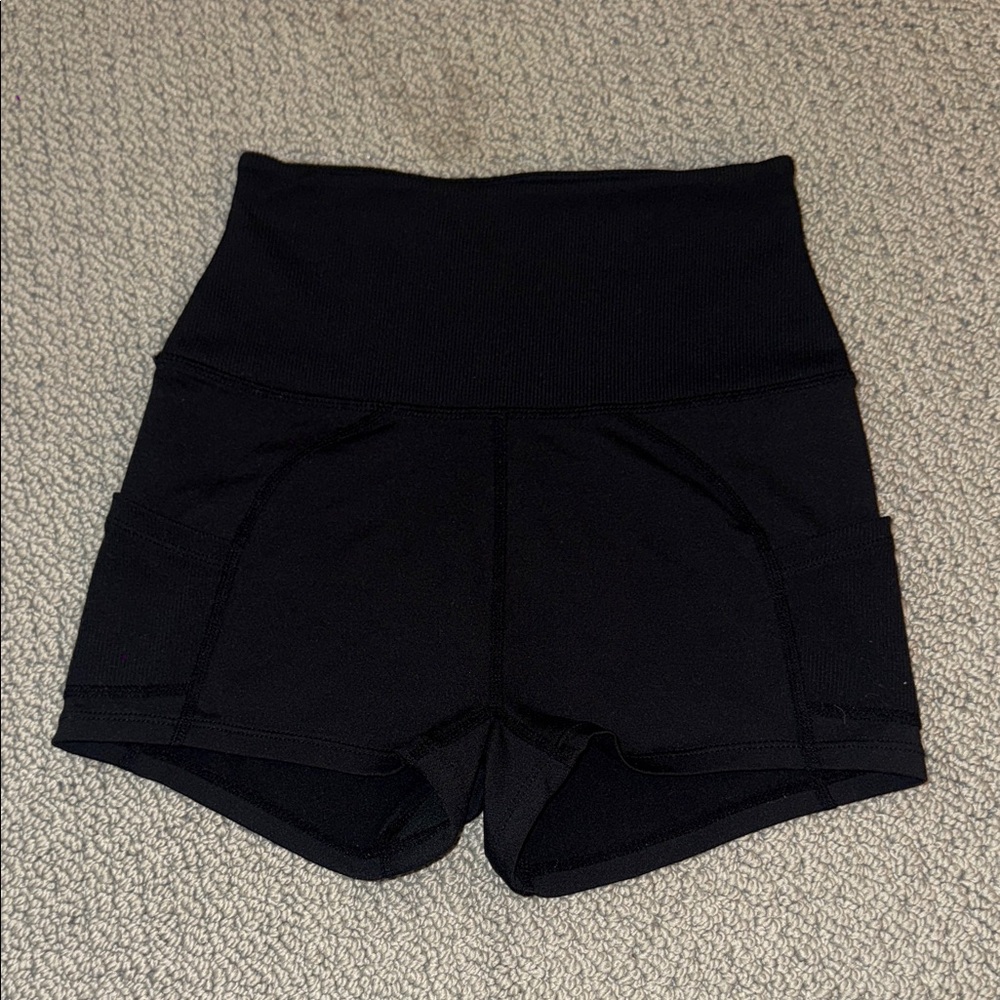 Free People Movement High-Waist Black Women’s Active Shorts